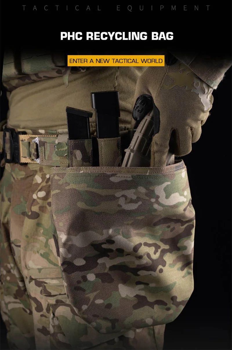Bolsa táctica MOLLE vista frontal