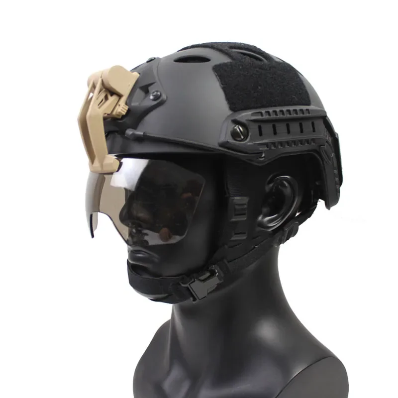 Gafas tácticas abatibles casco FAST, anti-viento airsoft/paintball - imagen 4