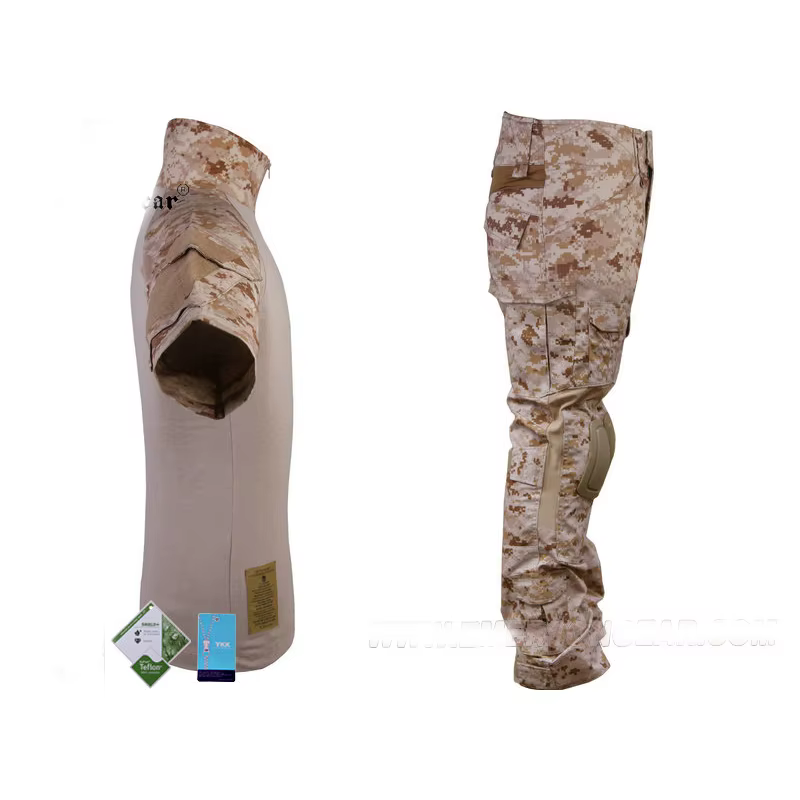 EM6917 Emersongear – Conjunto táctico camuflaje verano con rodilleras caza - imagen 3
