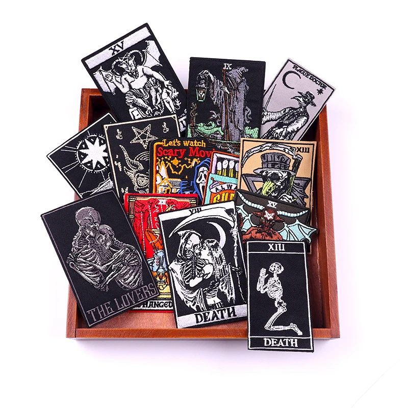 Parche bordado Tarot Punk termoadhesivo para equipamiento táctico
