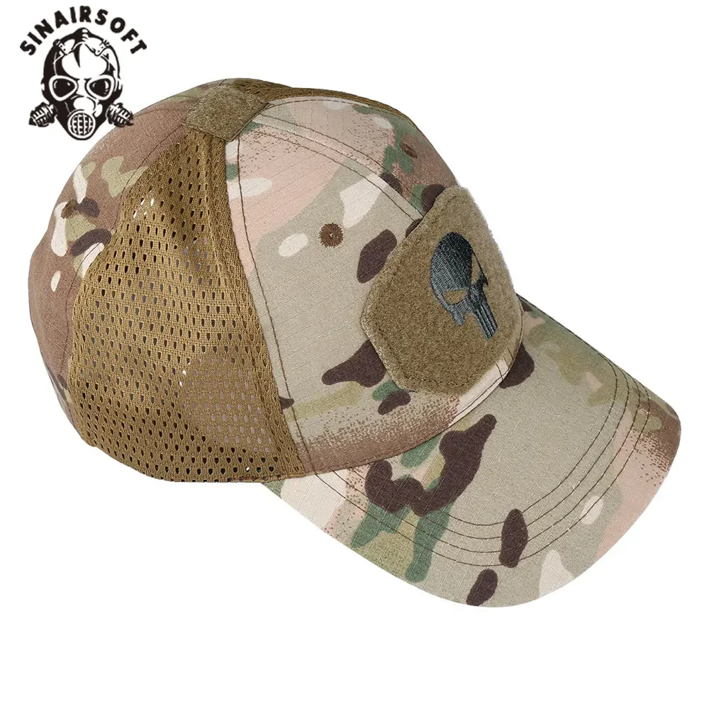 SINAIRSOFT Gorra Béisbol Táctica Transpirable Calavera Bordada Unisex - imagen 2