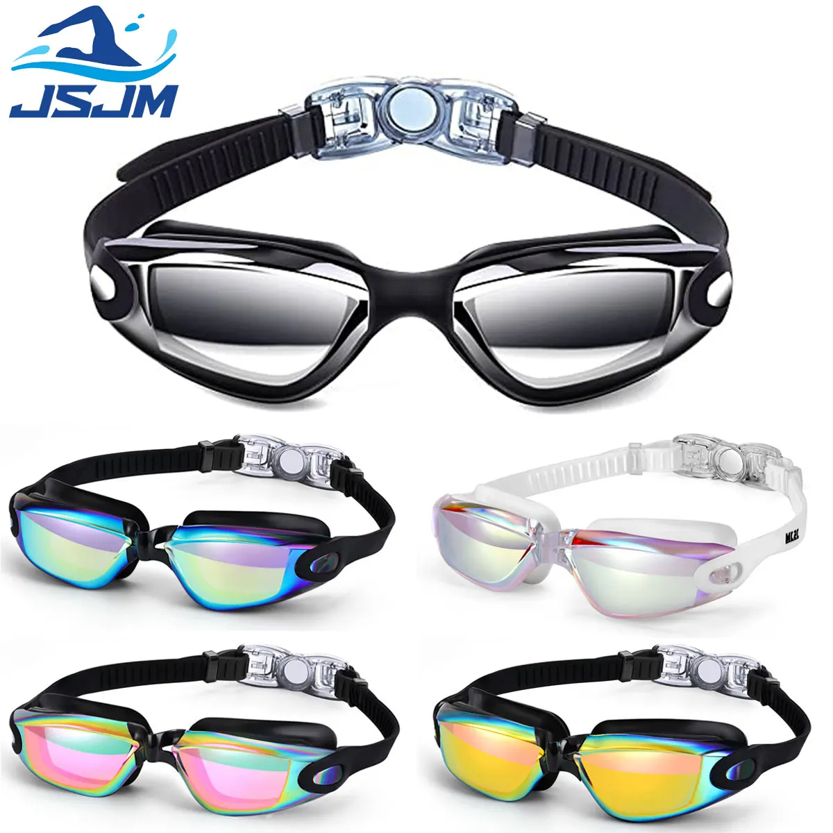 Gafas de natación JSJM con lente antiniebla