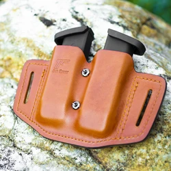 Portacargadores doble táctico Gun&flower – Cuero magnético 9mm/40