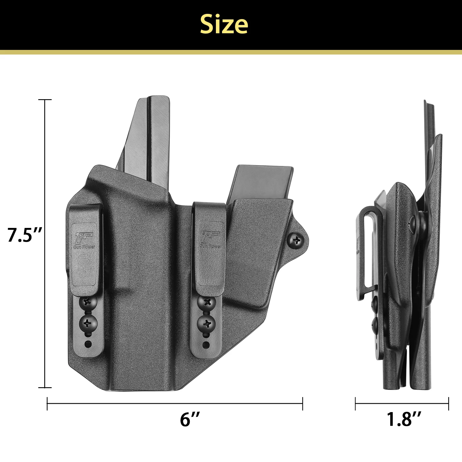 Funda Sidecar Kydex Glock con bolsa de cargadores - imagen 3