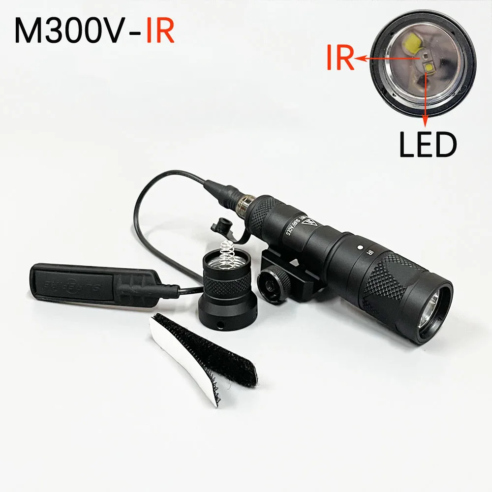 IR M300V luz táctica con LED blanca y riel Picatinny