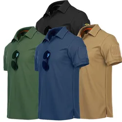 Camisetas tácticas de verano para hombre secado rápido manga corta