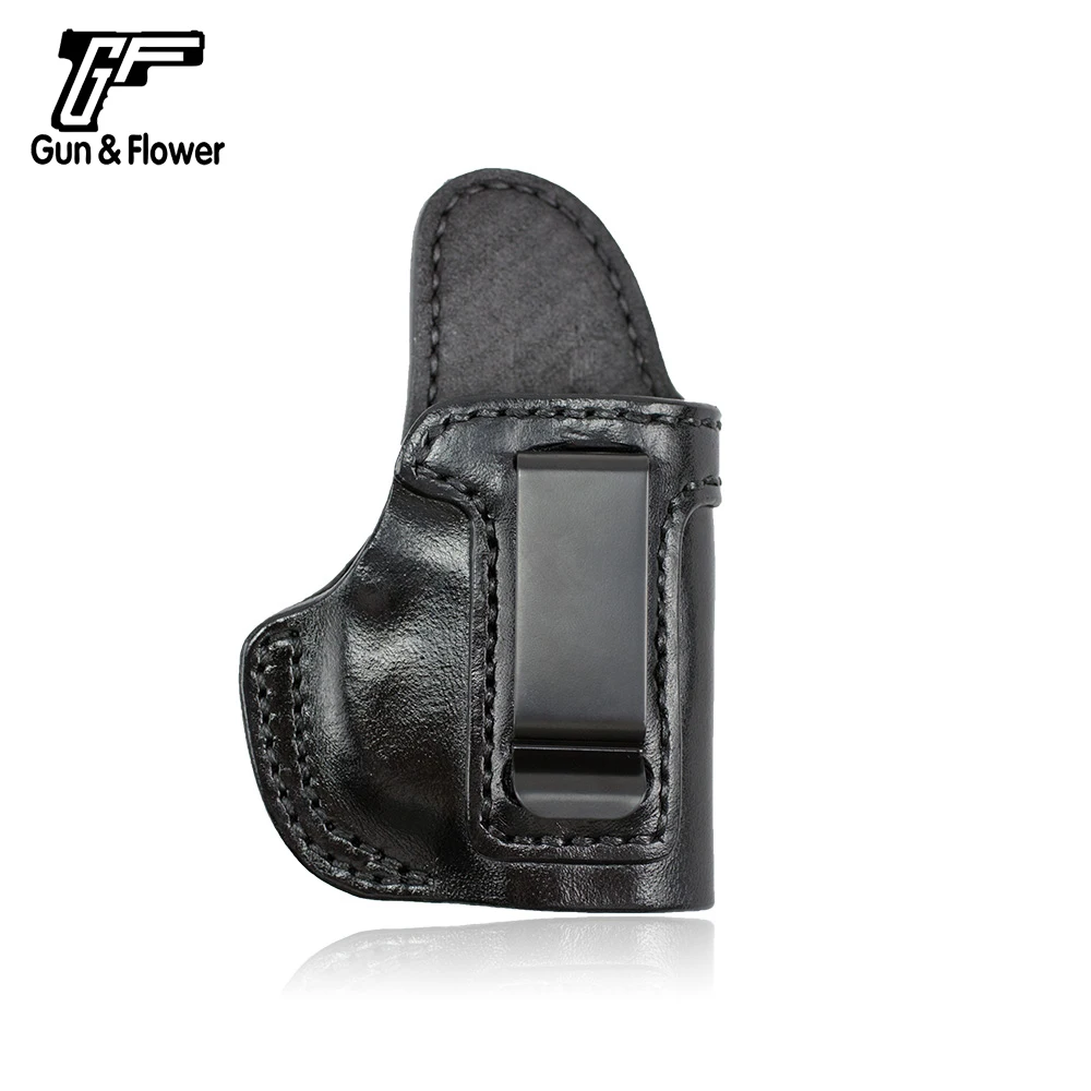 Walther PPK Funda táctica de cuero para mano derecha con clip
