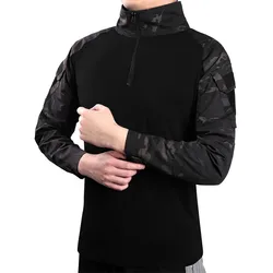 Camisa táctica de camuflaje manga larga transpirable para hombre