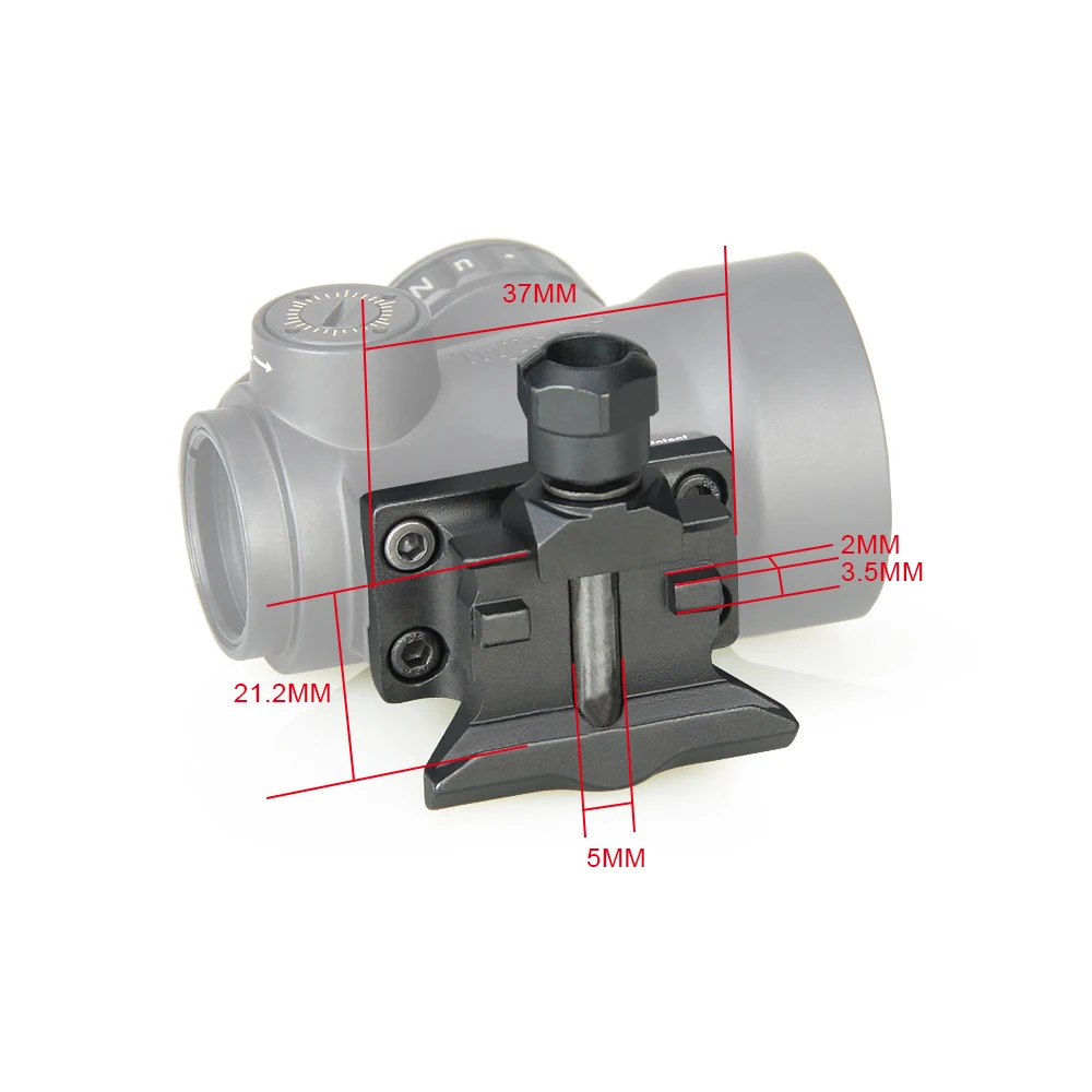 PPT Montura alta para visor Red Dot de caza punto rojo estable - imagen 4