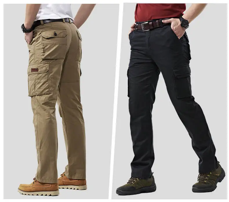 Detalle del dobladillo y acabados de los pantalones
