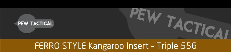 Vista del inserto tipo canguro, triple 556