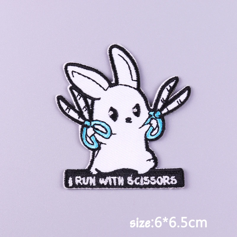 Parche bordado para planchar gato calavera punk a rayas - imagen 5