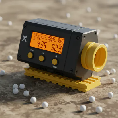 Cronógrafo midiendo los FPS de una réplica de airsoft.